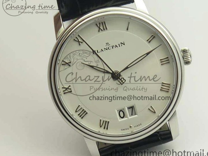 0305 SportInspired Villeret 6669 SS HG 1:1 Best Edition White Dial On Leather Strap V 8099